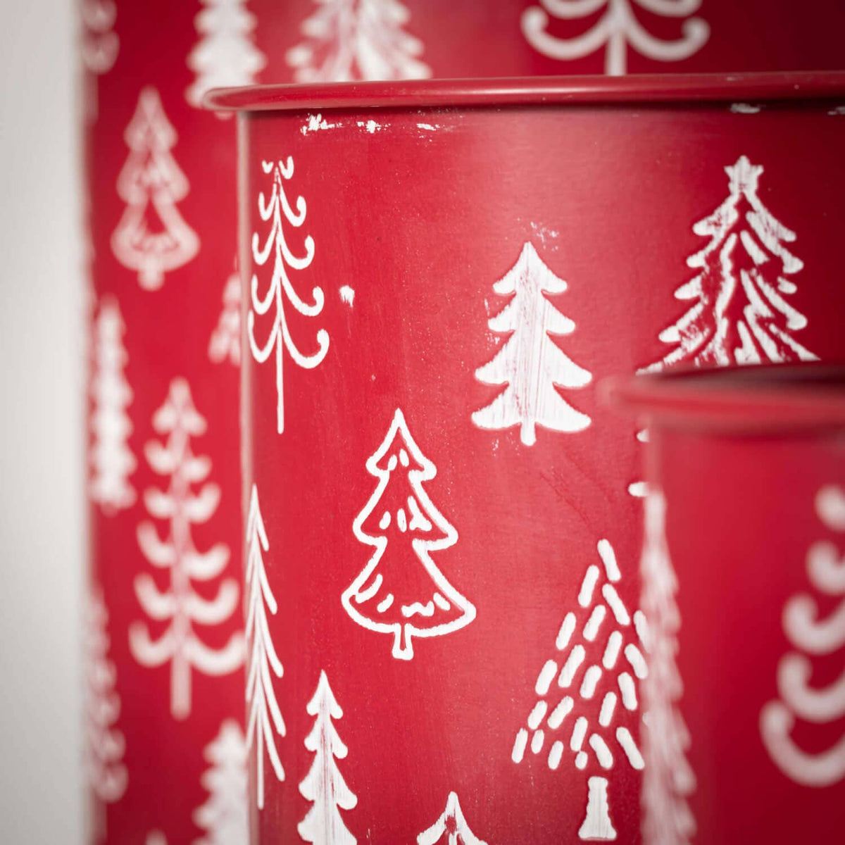 Small Red Tree Motif Planter
