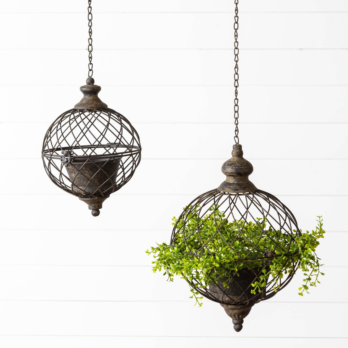 Small Sphere Hanging Planter