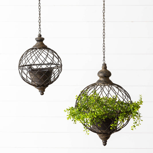 Large Sphere Hanging Planter
