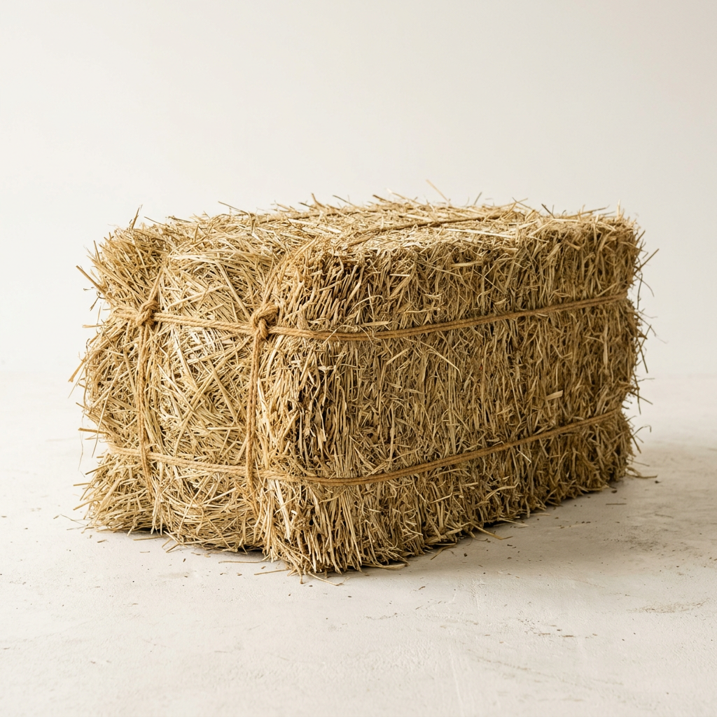 Full-size rectangular hay bale