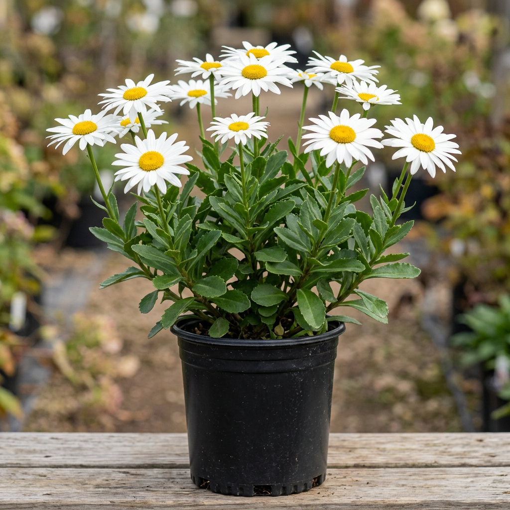 Montauk Daisy in a #1 nursery pot